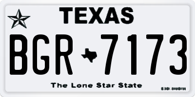 TX license plate BGR7173