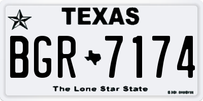 TX license plate BGR7174
