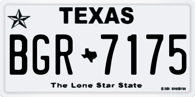 TX license plate BGR7175