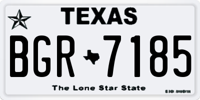 TX license plate BGR7185