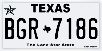 TX license plate BGR7186