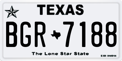 TX license plate BGR7188