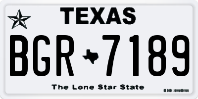 TX license plate BGR7189
