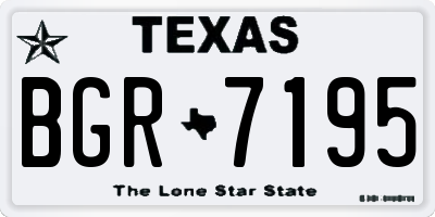 TX license plate BGR7195