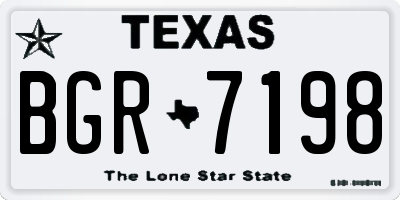 TX license plate BGR7198