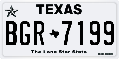 TX license plate BGR7199