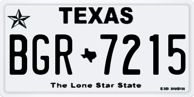 TX license plate BGR7215