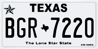 TX license plate BGR7220