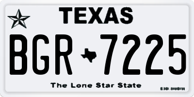 TX license plate BGR7225