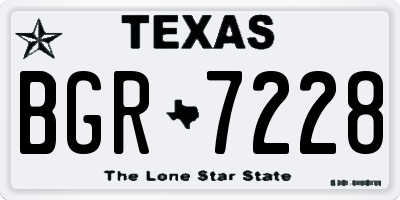 TX license plate BGR7228
