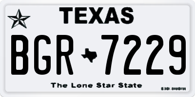 TX license plate BGR7229