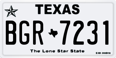 TX license plate BGR7231