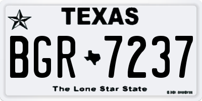 TX license plate BGR7237