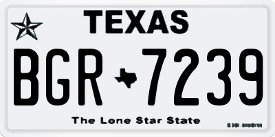 TX license plate BGR7239