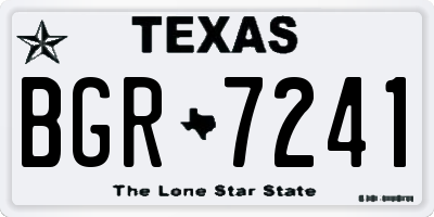 TX license plate BGR7241