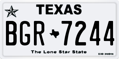 TX license plate BGR7244