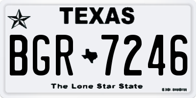 TX license plate BGR7246