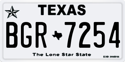 TX license plate BGR7254