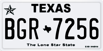 TX license plate BGR7256