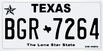 TX license plate BGR7264