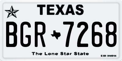 TX license plate BGR7268
