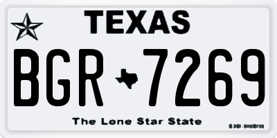 TX license plate BGR7269