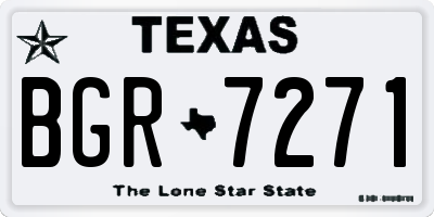 TX license plate BGR7271