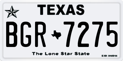 TX license plate BGR7275