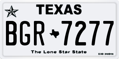 TX license plate BGR7277