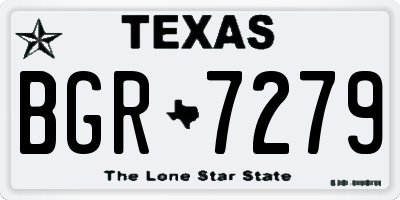 TX license plate BGR7279