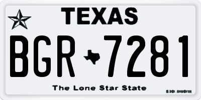 TX license plate BGR7281