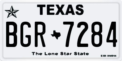 TX license plate BGR7284