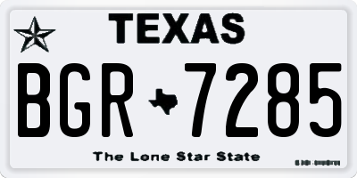 TX license plate BGR7285