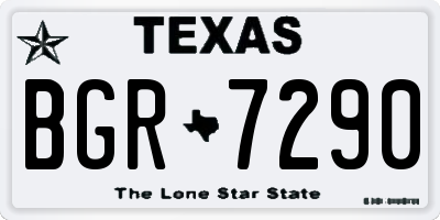 TX license plate BGR7290