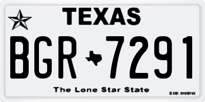 TX license plate BGR7291