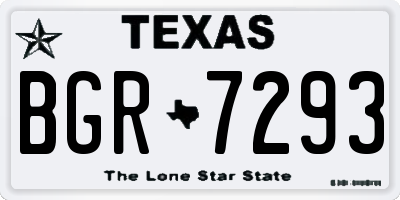 TX license plate BGR7293