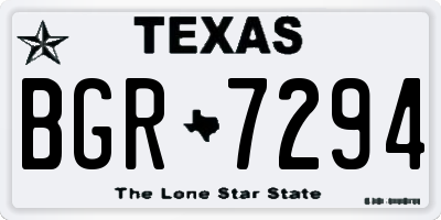 TX license plate BGR7294