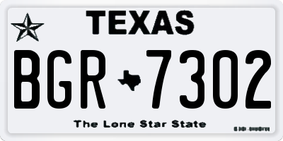TX license plate BGR7302