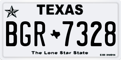 TX license plate BGR7328