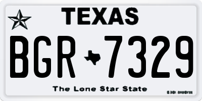 TX license plate BGR7329