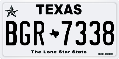 TX license plate BGR7338