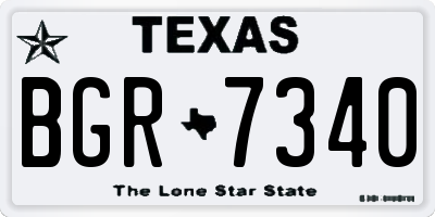 TX license plate BGR7340