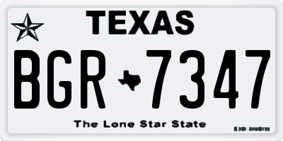 TX license plate BGR7347