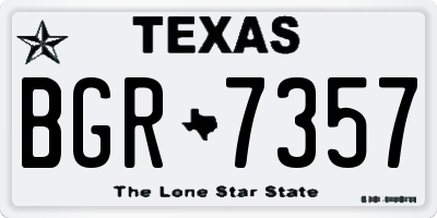 TX license plate BGR7357