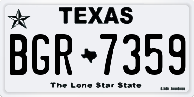 TX license plate BGR7359