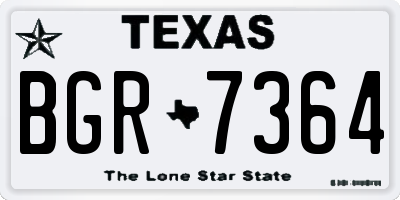 TX license plate BGR7364