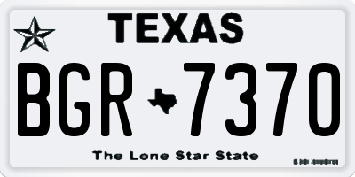 TX license plate BGR7370