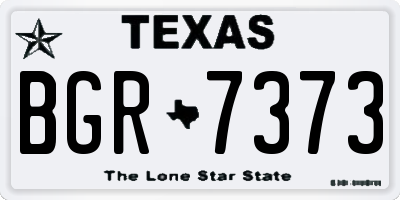 TX license plate BGR7373