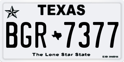 TX license plate BGR7377