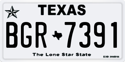 TX license plate BGR7391